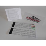 KIT DE PLACAS PRETAS PARA AUTOMODELOS 1/8 E 1/10 BOLHA POINT AC05